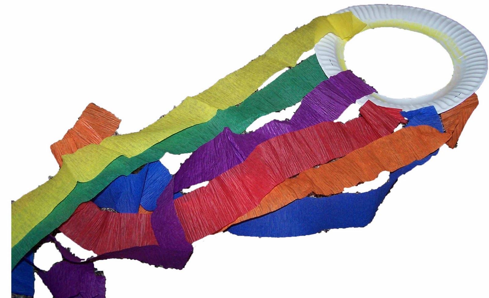Children's Learning Activities: Paper Plate Streamer Rainbow