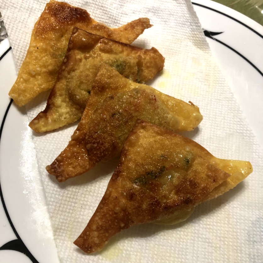 Abundance of Vegetables Crab and Spinach Wontons