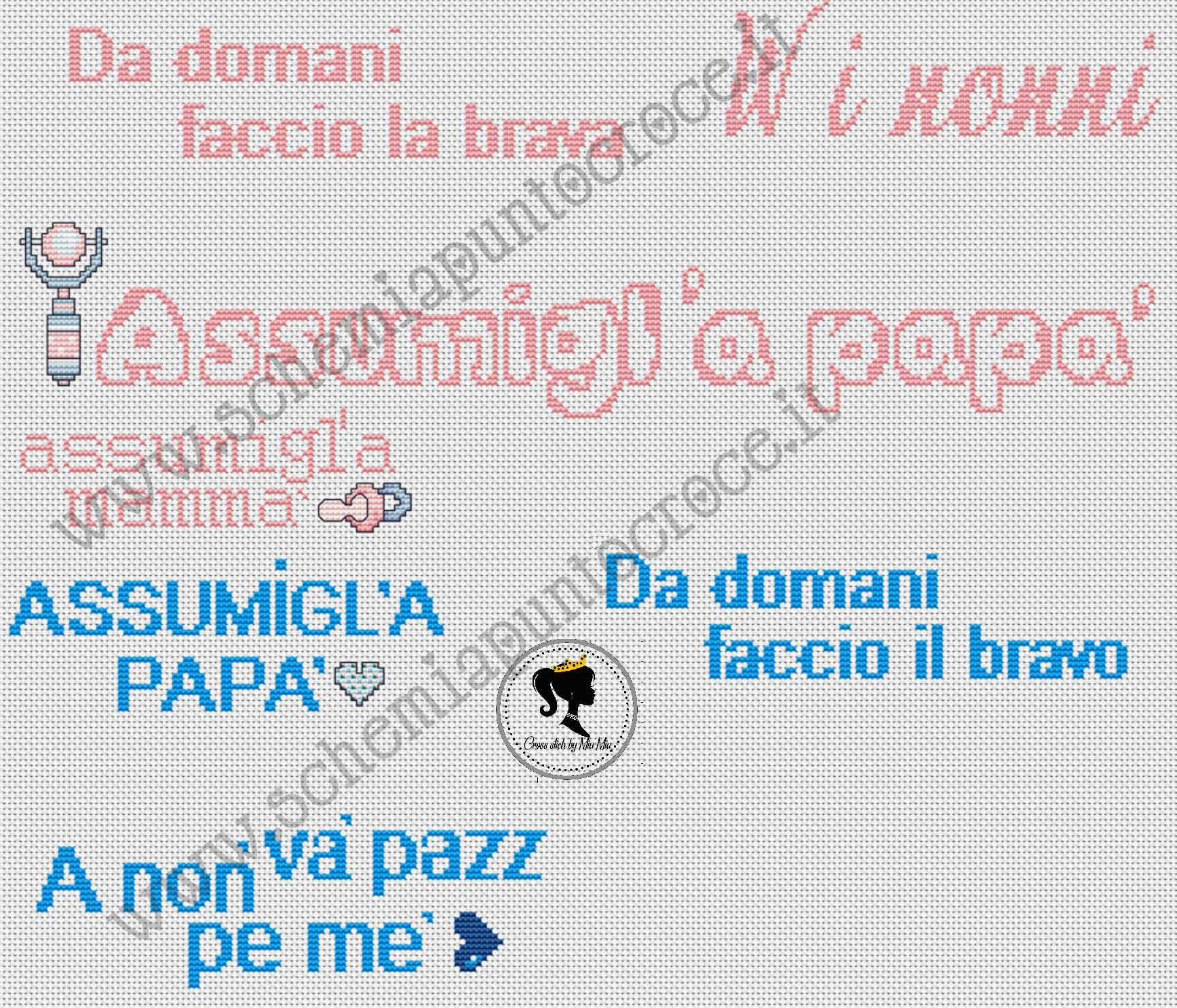Frasi A Punto Croce Per Neonati In Napoletano Schemi Gratuiti Per Punto Croce