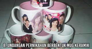 Undangan Pernikahan Berbentuk Mug keramik