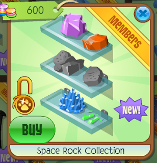 An image showing the Space Rock Collection on Animal Jam.