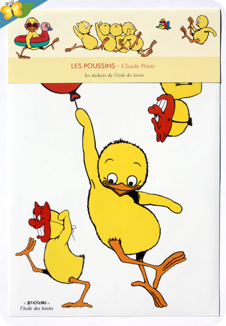 stickers Les Poussins par Claude Ponti - l’école des loisirs