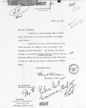 Letter from Stimson to Truman