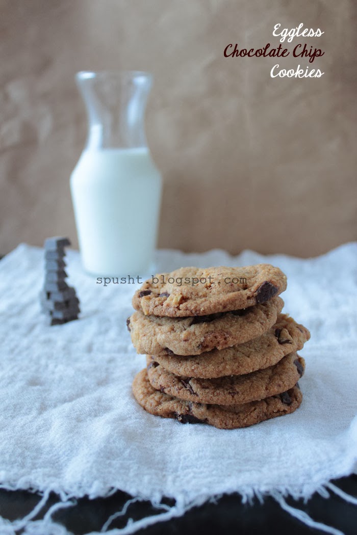 Spusht Eggless Chocolate Chip Cookies with Flaxseed Meal (flax seed