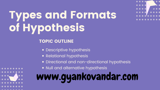 Types and Formats of Hypothesis | Hypothesis