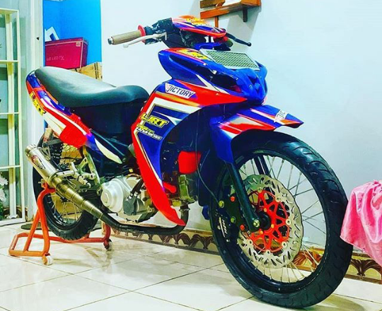 Modifikasi Jupiter Z1 Warna Biru Polos, Metalik, Tosca, Muda, Langit