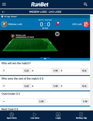 Runbet Screenshot Runbet Screen