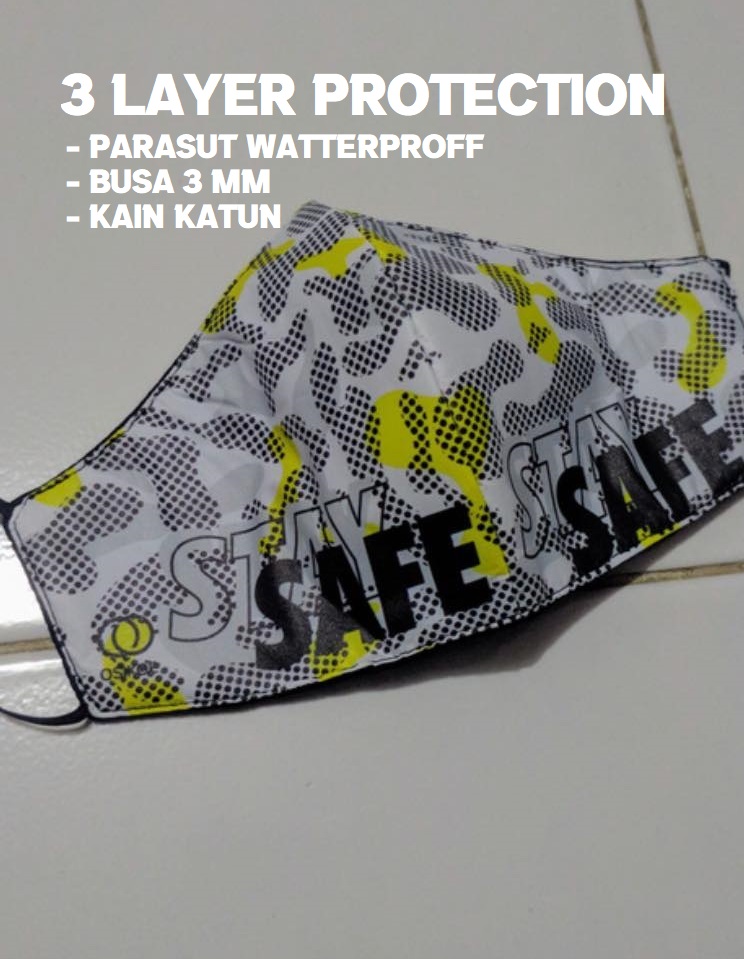 MASKER KAIN 3 PLY PONTIANAK Sablon kaos dan bordir baju