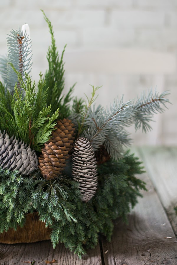 Centro de mesa navidad natural