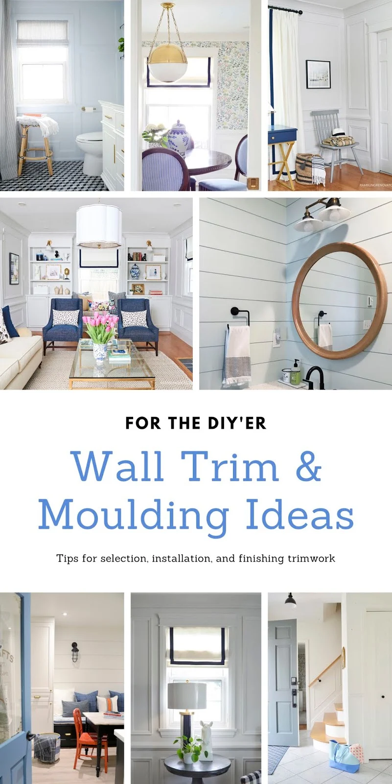 wall trim ideas, wall molding ideas, wall moulding ideas, wall molding, shiplap alternatives, board and batten, wainscotting