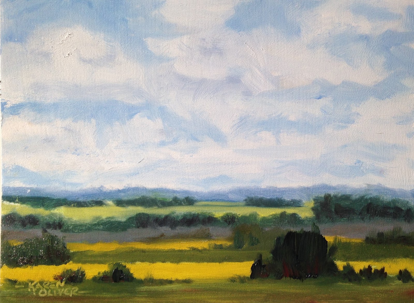 Karen Oliver’s Painting Blog: Canola Field & Canola Field 2