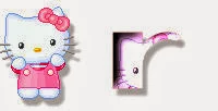 Alfabeto de Hello Kitty en diferentes posturas R. 