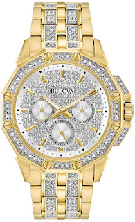 Bulova Men's Swarovski Crystal Watch 98C126