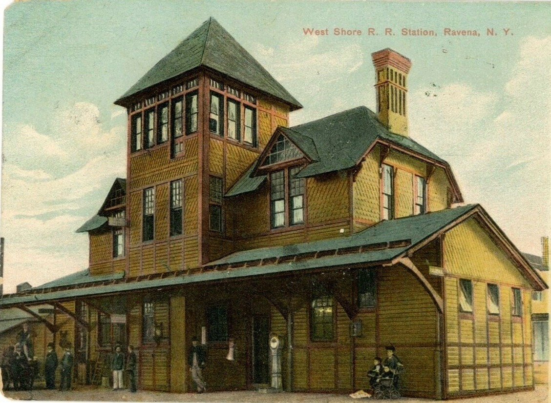 Vintage Railroad Pictures West Shore Stations at Ravena, Kingston