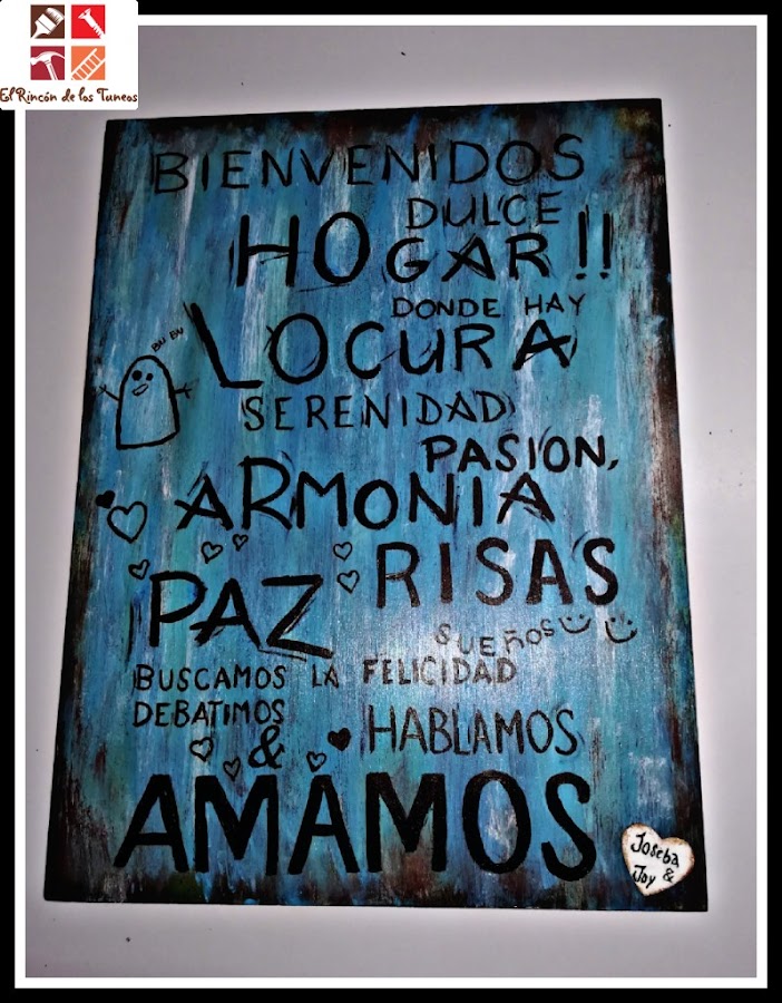 diy cartel con mensaje