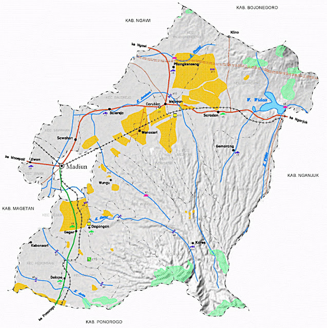 Gambar Peta Infrastruktur Kabupaten Madiun