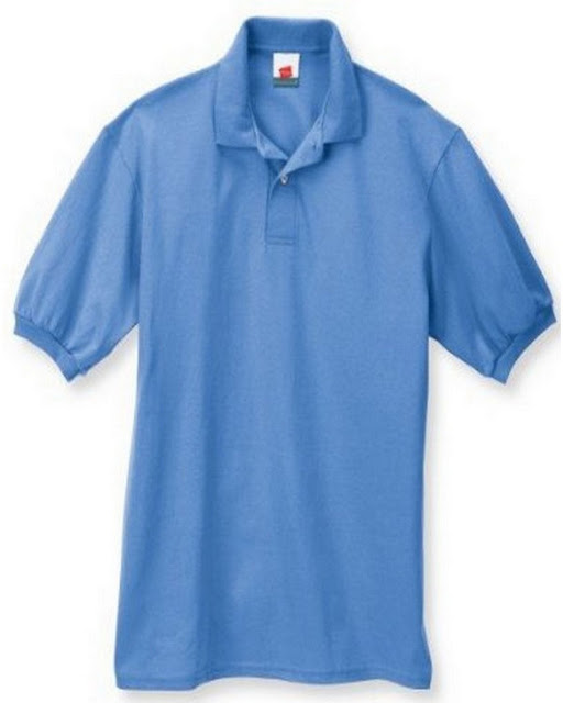 Hanes 054X Mens Comfortblend Jersey Polo -Carolina Blue – M