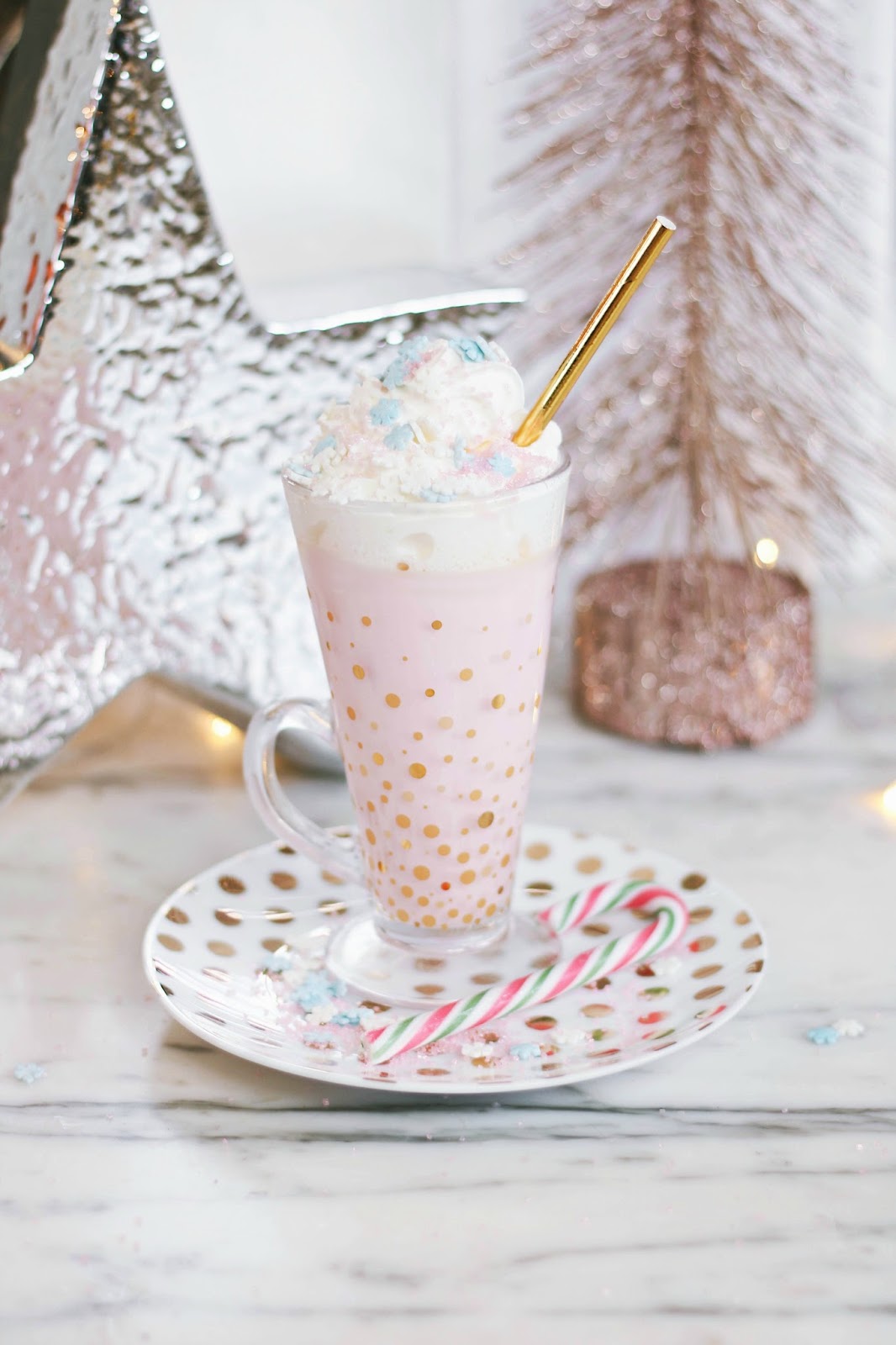 Christmassy Pink Hot Chocolate Recipe