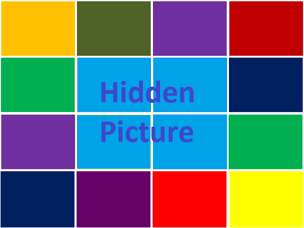 Hidden Picture Game - Use of Can and Can't 