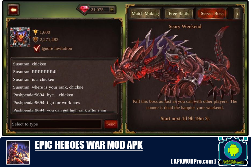 Download Epic Heroes War Mod Apk v1.10.2.331 (Unlimited, Money/Crystals)