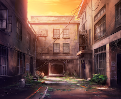anime building landscape orphanage background