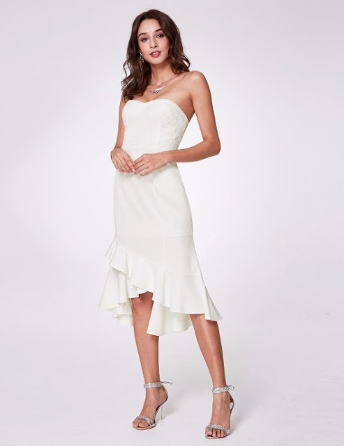 white graduation dress