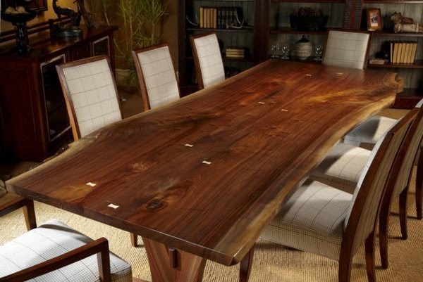Interesting examples for modern solid wood table