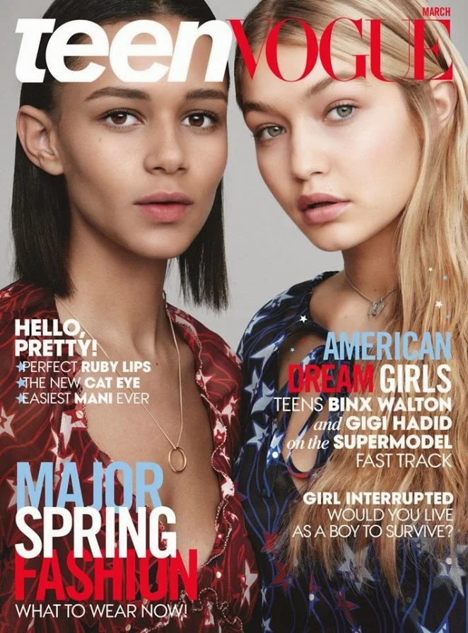 Gigi Hadid and Binx Walton cover Teen Vogue March 2015