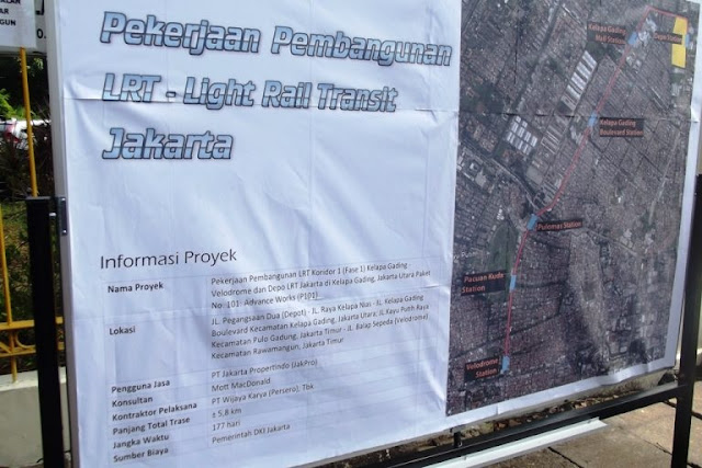 Perkembangan Pembangunan LRT Jakarta 