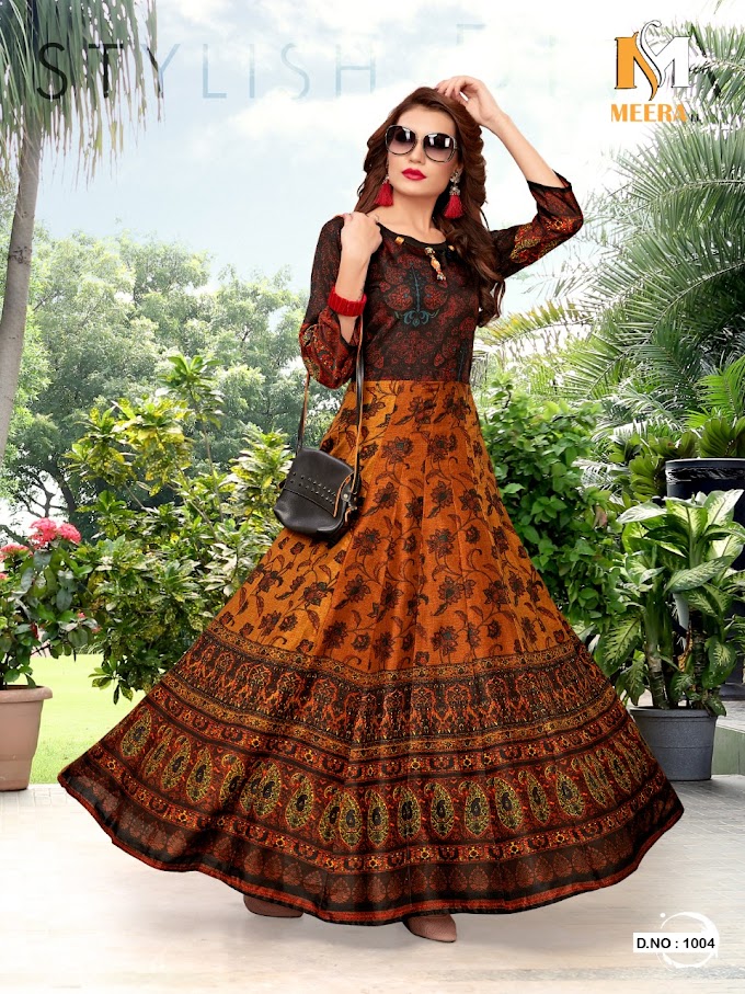 Meerali once more vol 2 Silk Party wear kurtis wholesaler