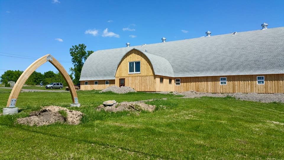 Wood Times Blog Glulam Sign Frame Mimics Gothic Barn