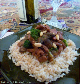 Crockpot French Onion Beef with Broccoli, a hearty dinner for a cold winter night. Made easily in the slow cooker, served over brown rice.