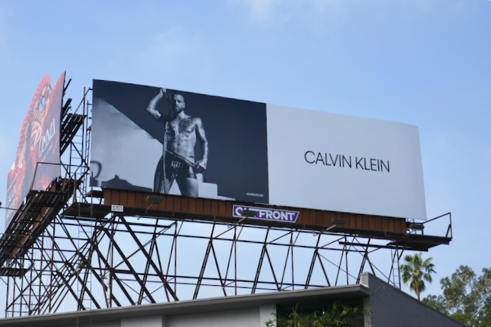 Maluma Calvin Klein Underwear billboard Maluma Calvin Klein Underwear billboard