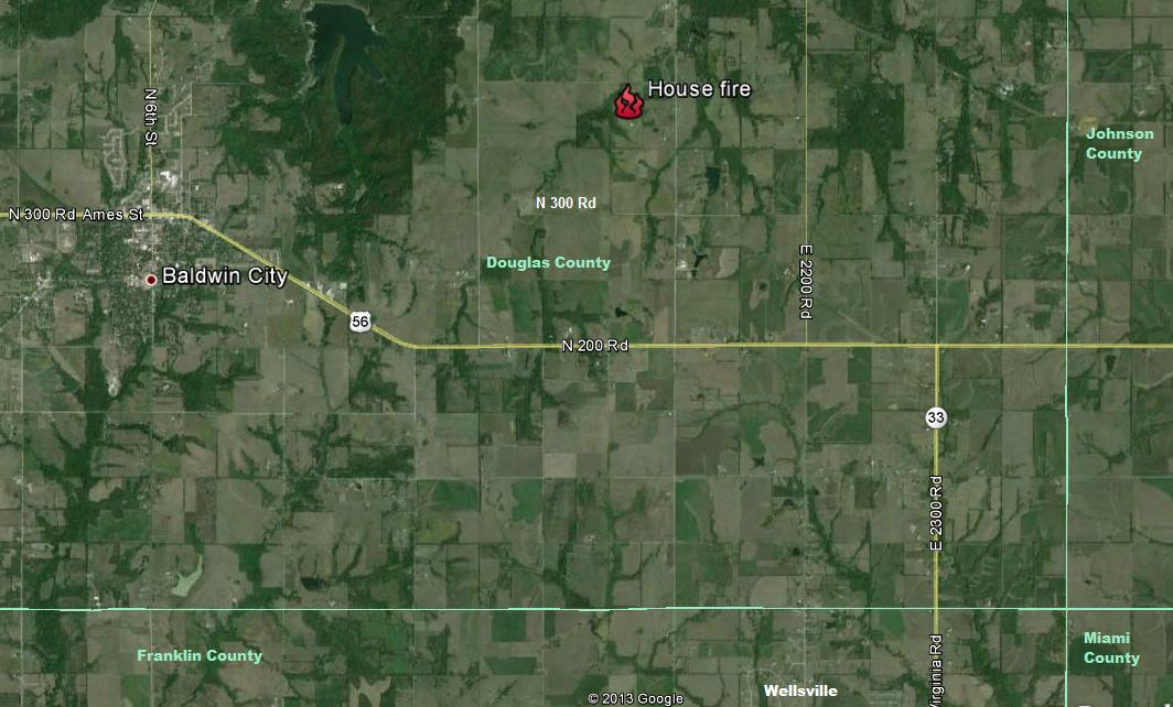 Operation100news Fully engulfed house fire in rural Douglas County