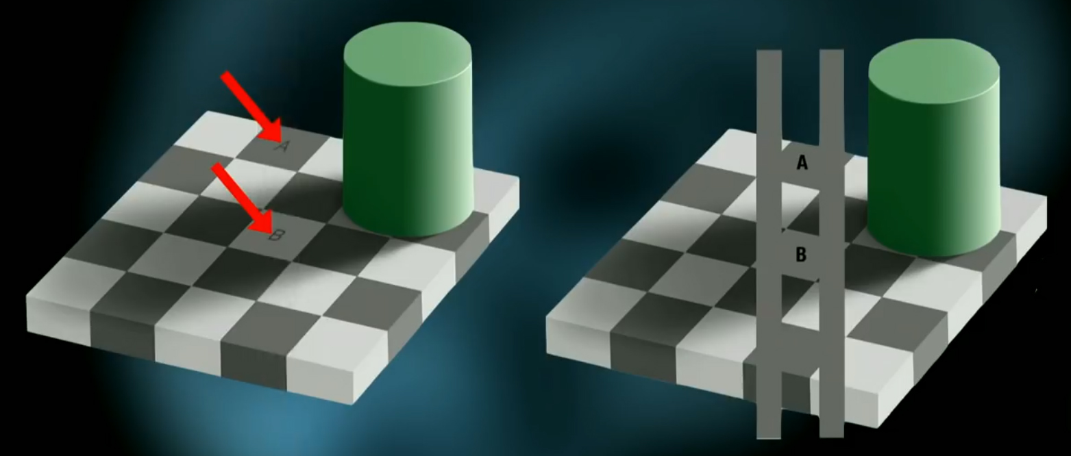 Тень иллюзии. Иллюзия тени адельсона. Иллюзия эдварда адельсона. Оптическая иллюзия эдварда адельсона. Тень иллюзии.