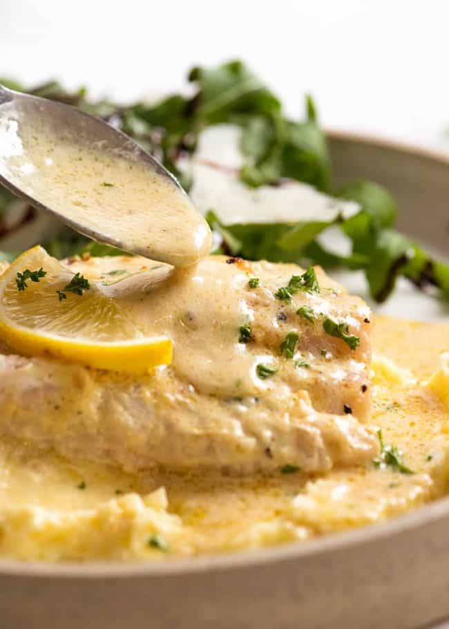 Baked Fish with Lemon Cream Sauce (One Baking Dish!) CookToria