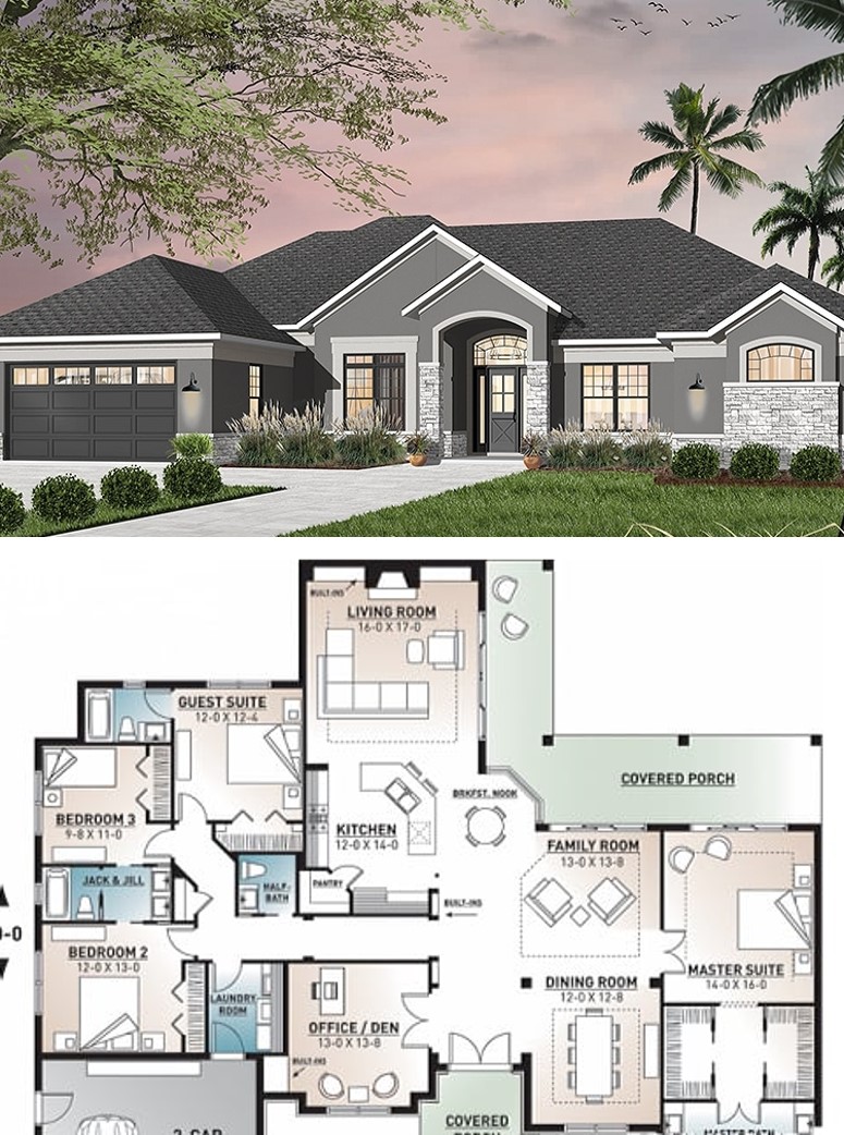 House Plan 4 Bedroom 3 5 Bathroom, How Many Bathrooms For A 4 Bedroom House