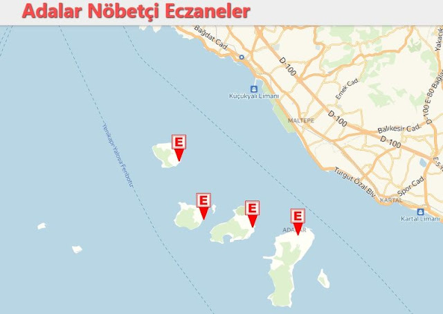 adalar en yakın nöbetçi eczane