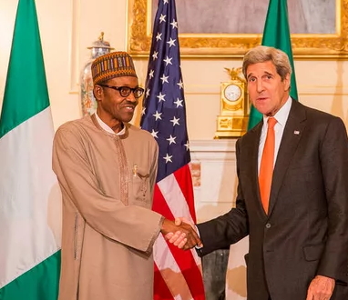 buhari john kerry visit aso rock