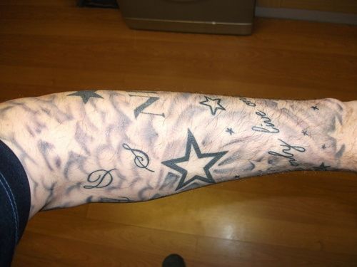 Star Tattoos on Arms men