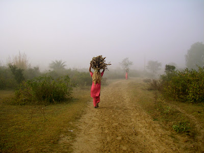 A woman starts her day at the farm
