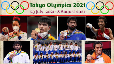 Tokyo Olympics 2021 GK Questions - India's all Olympic Medals 2021