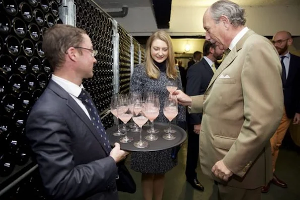 Prince Guillaume, Hereditary Grand Duke of Luxembourg and Stephanie, Hereditary Grand Duchess of Luxembourg visited the Bernard-Massard winery in Grevenmacher