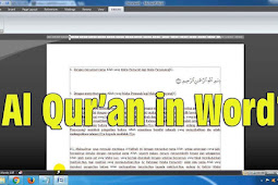 Cara instal Software Alquran di Word 2007 - 2010