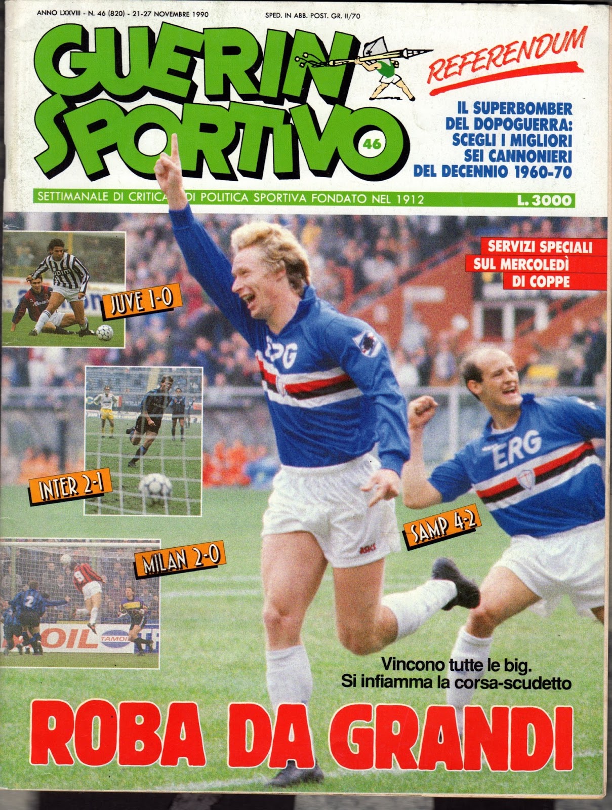 From the Italian magazine Guerin sportivo, a page with the