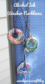 Alcohol Ink Washer Necklaces