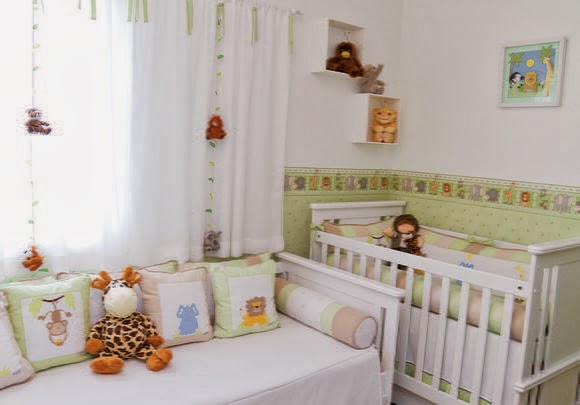 Dormitorios de bebé tema la jungla - Ideas para decorar dormitorios