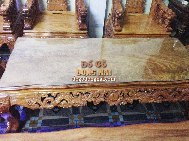 Salon phòng khách tay 12, 10 món (Hàng Tuyển) - Gõ Đỏ 100% - 4