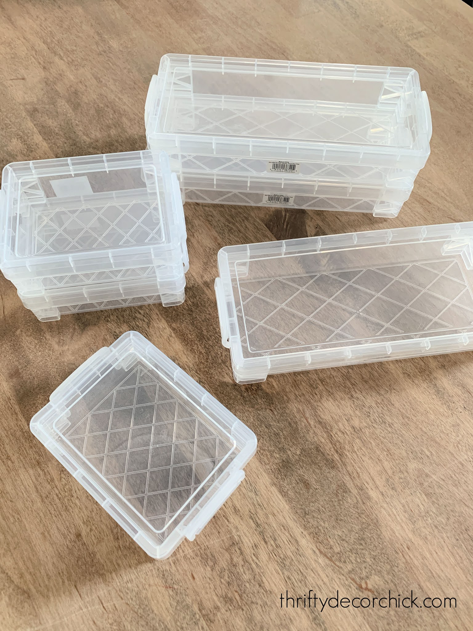 Small Storage Case With Lid, Mini Stackable Plastic Storage