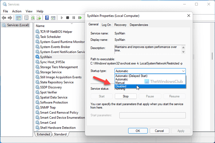 Windows11/10でSSDのSysMainとプリフェッチを有効または無効にする